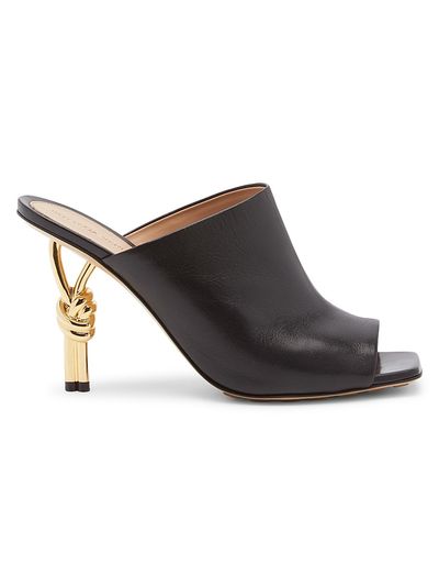 Bottega Veneta Women's 90MM Knot Metal-Heel Leather Sandals
