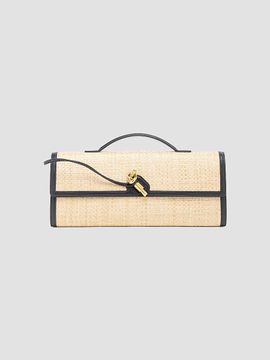 Bottega Veneta Women's Andiamo Raffia & Leather Clutch
