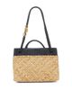 Bottega Veneta Women's Andiamo Small Leather & Raffia Top Handle Bag - 7