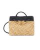 Bottega Veneta Women's Andiamo Small Leather & Raffia Top Handle Bag - 9