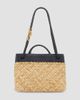 Bottega Veneta Women's Andiamo Small Raffia & Leather Top Handle Bag - 7