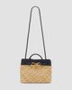 Bottega Veneta Women's Andiamo Small Raffia & Leather Top Handle Bag - 8