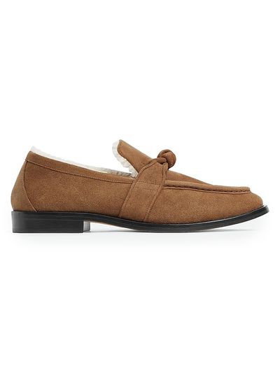 Bottega Veneta Women's Astaire Shearling-Lined Suede Loafers