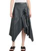Bottega Veneta Women's Asymmetric Ruffled Leather Midi-Skirt - 3