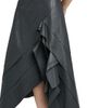 Bottega Veneta Women's Asymmetric Ruffled Leather Midi-Skirt - 6