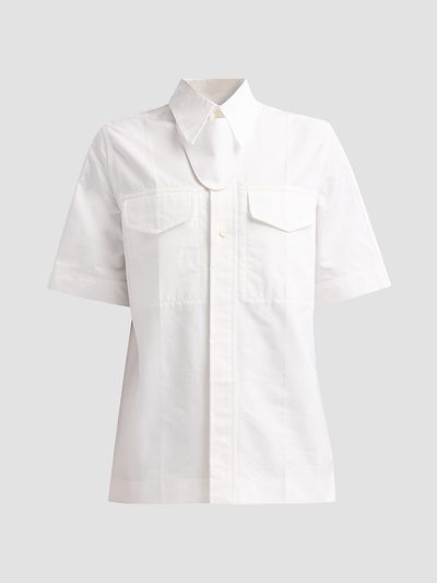 Bottega Veneta Women's Compact Cotton Toile Shirt
