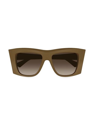 Bottega Veneta Women's Edgy 54MM Rectangular Sunglasses
