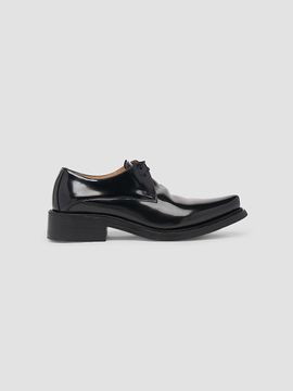 Bottega Veneta Women's Glaston Lace-Up Patent Leather Derbys