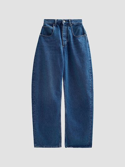 Bottega Veneta Women's High-Rise Barrel-Leg Cotton Jeans