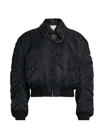 Bottega Veneta Women's Intrecciato Collar Blouson Jacket