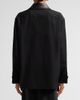 Bottega Veneta Women's Intrecciato Leather Collar Wool Shirt - 3
