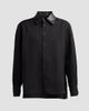 Bottega Veneta Women's Intrecciato Leather Collar Wool Shirt - 6