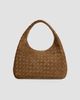 Bottega Veneta Women's Medium Campana Intrecciato Suede Shoulder Bag - 1