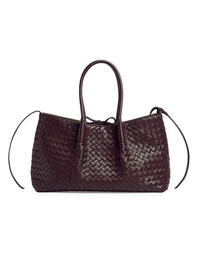 Bottega Veneta Women's Medium Pinacoteca Reversible Intreciatto Leather Tote Bag