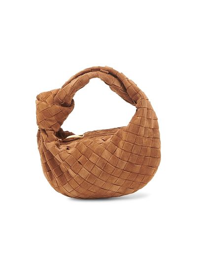 Bottega Veneta Women's Mini Jodie Intrecciato Suede Top Handle Bag