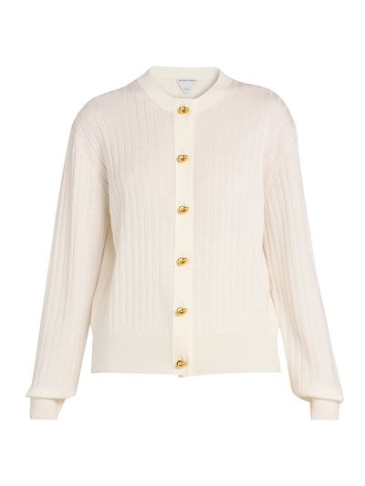 Bottega Veneta Women's Rib-Knit Wool Cardigan