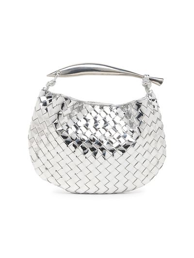Bottega Veneta Women's Sardine Intrecciato Metallic Leather Top-Handle Bag