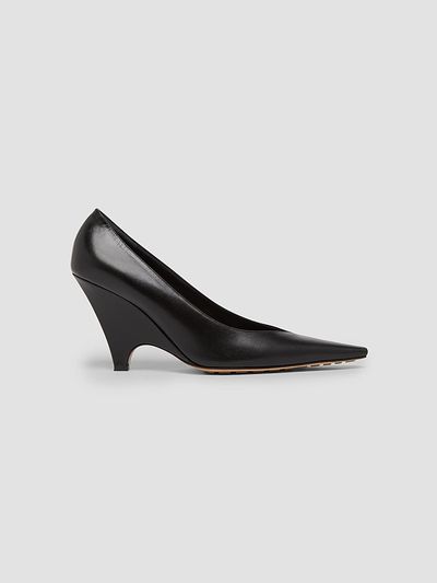 Bottega Veneta Women's Scaletta 90MM Leather Wedge Pumps