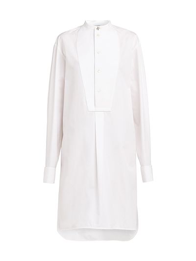 Bottega Veneta Women's Tuxedo-Bib Cotton Poplin Shirtdress