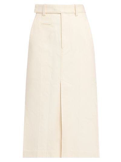 Bottega Veneta Women's Workwear Cotton Twill Midi-Skirt
