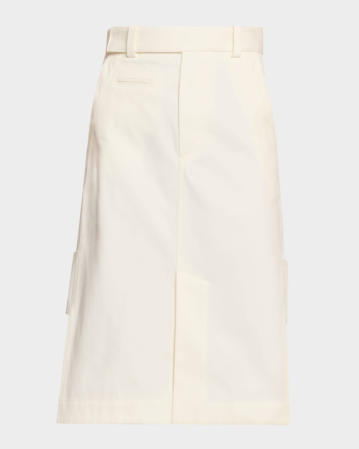 Bottega Veneta Workwear Cotton Twill Midi-Skirt