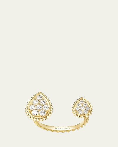 Boucheron Serpent Boheme Diamond 2-Motif Ring in Yellow Gold