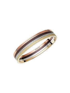 Boucheron Women's Quatre Classique 18K Yellow Gold, Pink Gold, White Gold & Diamond Bangle Bracelet