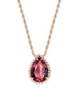 Boucheron Women's Serpent Bohéme 18K Rose Gold & Rhodalite Pendant Necklace