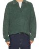 Bound Bound Open Collar Acid Wash Knit Sweater - 1