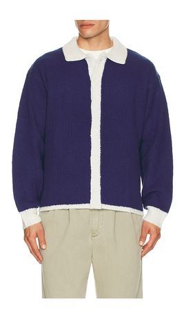 Bound Bound Oxford Wool Button Up Knit Shirt