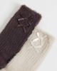 Boux Avenue Boux Avenue 2 pack cozy ribbed socks in neutral / brown - 3