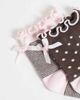 Boux Avenue Boux Avenue 2 pack socks in striped and spot print in neutral brown - 3
