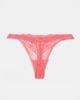 Boux Avenue Boux Avenue 3-pack high leg lace thongs in green, blue and coral-Multi - 2