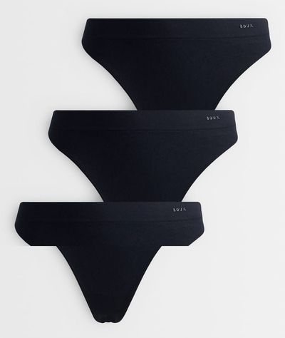 Boux Avenue Boux Avenue 3-pack seam-free high leg thongs in black