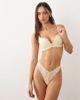 Boux Avenue Boux Avenue Aliyah lace thong in butter yellow - 1