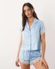 Boux Avenue Boux Avenue Amelia short sleeve camp collar shirt and shorts set in blue polka dot - 1