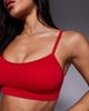 Boux Avenue Boux Avenue cable knit bralette with lace trim in red - 2