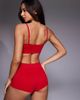 Boux Avenue Boux Avenue cable knit bralette with lace trim in red - 4