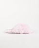 Boux Avenue Boux Avenue cross band fluffy embroidered gingerbread slippers in pink - 1