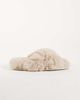 Boux Avenue Boux Avenue cross band fluffy slipper in beige-NEUTRAL - 1