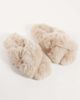 Boux Avenue Boux Avenue cross band fluffy slipper in beige-NEUTRAL - 2
