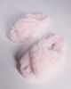 Boux Avenue Boux Avenue cross band fluffy slippers in powder pink - 3