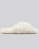 Boux Avenue Boux Avenue Cross band slider slippers open toe soft plush loungewear in ivory-Neutral - 3