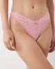 Boux Avenue Boux Avenue Eden lace thong in rose pink - 2