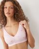 Boux Avenue Boux Avenue embroidered bow ruched front bralette in pink - 2