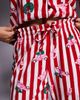 Boux Avenue Boux Avenue fleece long sleeve top & pants PJ set in a bag in striped christmas print-Multi - 4