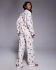 Boux Avenue Boux Avenue fleece long sleeve top & pants PJ set in puppy christmas print-Multi - 3