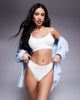 Boux Avenue Boux Avenue floral embroidered bralette in ivory-White - 1