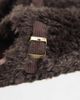Boux Avenue Boux Avenue fluffy buckle detail mule slippers in brown - 2
