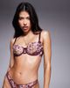 Boux Avenue Boux Avenue garden embroidery balconette bra in burgundy - part of a set-Red - 1
